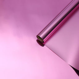 Пленка для декора и флористики, сиреневая, однотонная, глянцевая, розовая, рулон 1 шт., 58 см × 5 м