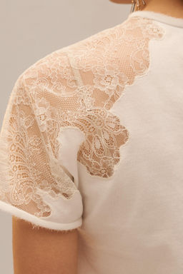 CAMISETA ASIM?TRICA ENCAJE LIMITED EDITION / Crudo