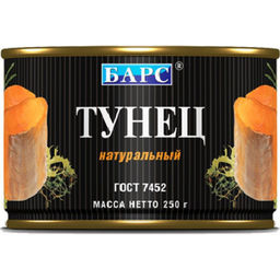 Барс Тунец натур макрелевый 6 250г