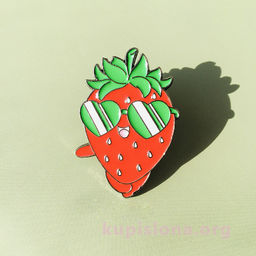 Брошь-значок Happy strawberry - Купи слона фото 3