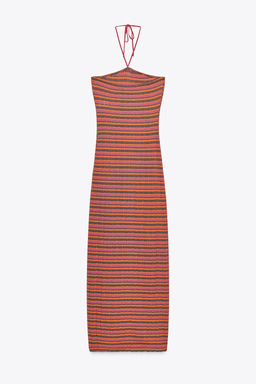 STRIPED JACQUARD MIDI DRESS - Zara фото 5