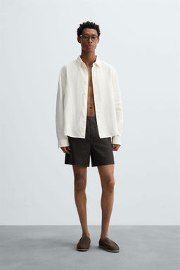 100% LINEN BERMUDA SHORTS - Zara фото 11