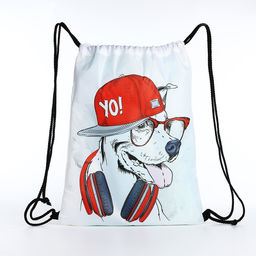 Мешок для обуви на шнурке, цвет белый/разноцветный