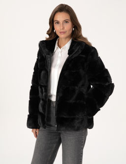 Siyah Comfort Fit Mont