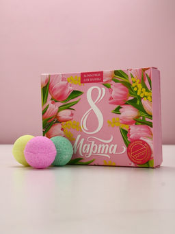 Бомбочки для ванны 8 Марта, 12?40 г, Чистое счастье