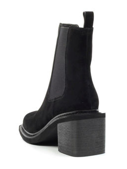 04-E21W-1B BLACK Ботинки зимние женские (натуральная замша, натуральный мех)