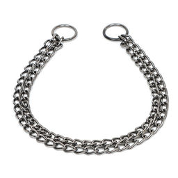 Ошейник - удавка металлический двухрядный, 45 см, толщина проволоки 2 мм, черный - Пижон фото 2