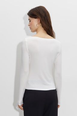 Лонгслив из трикотажа с вырезом лодочка - Mollis фото 9