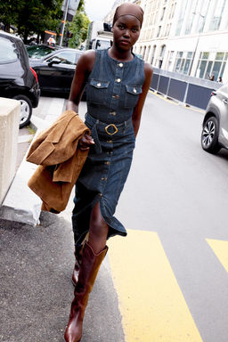 Z1975 DENIM DRESS WITH BELT - Zara фото 5