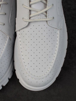 03-PDD161-5 GRAY/LT. BLUE Полуботинки женские (натуральная кожа) - Фабричный китай фото 9