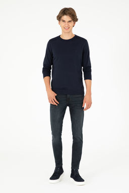 Мужской темно-синий базовый свитер Неожиданная скидка в корзине - U.s. polo assn фото 11