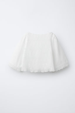 TOP PLISADA PUNTILLA / Blanco - Zara фото 2