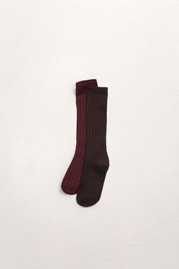 2-PACK OF LONG RIBBED SOCKS LIMITED EDITION