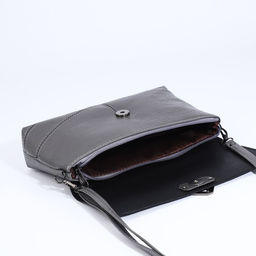 Сумка женская на магните, серая