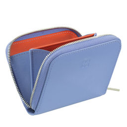 Итальянский кожаный кошелек для карт DuDu серии Hokkaido | пастельно-голубой - Dudubags фото 3