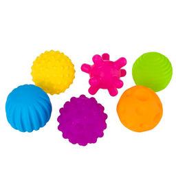 Мой благотворительный взнос - Набор мини-мячиков 6 шт. для массажа и игры, PVC, в сетке, арт.KM261A.