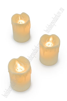 Набор свечей светодиодных на батарейках 7 см (12 шт) SF-7552, №1 (теплый свет)