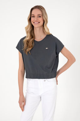Kad_n Antrasit Bisiklet Yaka Ti__rt Sepette S_rpriz _ndirim - U.s. polo assn фото 3