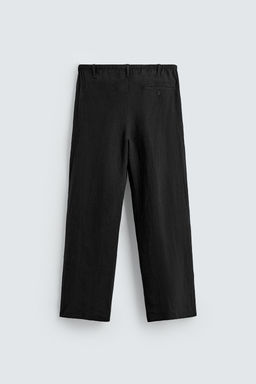 100% LINEN RELAXED FIT TROUSERS - Zara фото 8