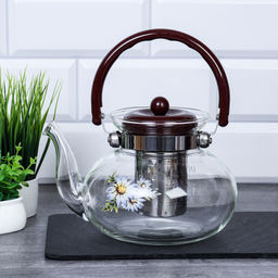 Чайник 1300 мл жаропрочное стекло / 9908E3-2(1300) /уп 24 / - Галеонтрейд фото 2