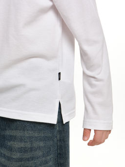 Футболка поло для мальчика в школу белый 22-1755 белый - Mini maxi фото 4