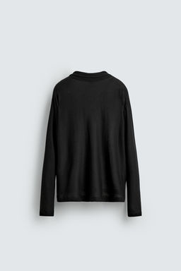 SEMI-SHEER LYOCELL POLO SHIRT - Zara фото 8