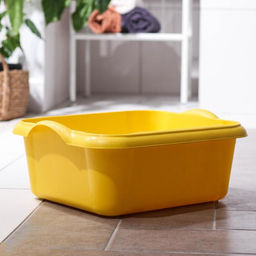 Таз квадратный, 10 л, 37×31×15.5 см, пластик, МИКС