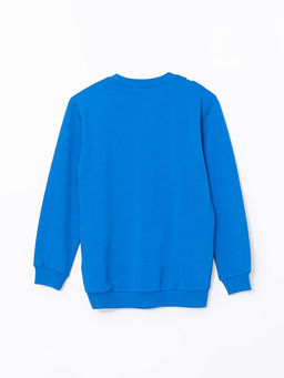 Bisiklet Yaka Bask?l? Erkek ?ocuk Sweatshirt - Waikiki фото 3