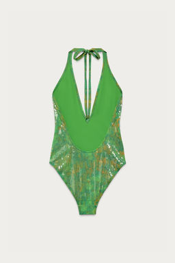 BA?ADOR HALTER LENTEJUELAS MARISA BERENSON X ZARA / Verde фото 2
