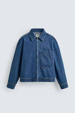 CAZADORA DENIM CREMALLERA / Azul - Zara фото 7