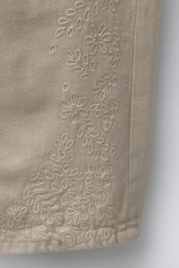 EMBROIDERED WIDE-LEG TROUSERS - Zara фото 4