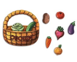 Счетный материал мини-игра Овощи