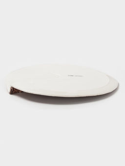 Блюдо для подачи Magistro Wood, 27.8×27.5×3 см, фарфор, коричневое