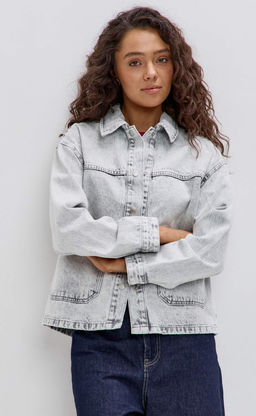 Куртка джинсовая Fine Joyce F612-1259 серый хлопок фото 7