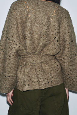 BELTED KNIT CARDIGAN - Zara фото 3