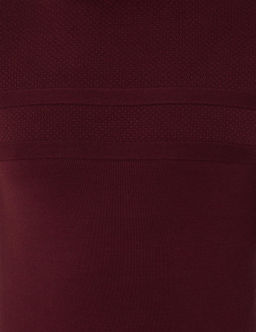 Bordo Slim Fit Yar_m Bal_k__ Yaka Triko Kazak
