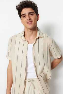 TRENDYOL MAN Premium Siyah Regular Fit Cizgili Dokulu Yazl?k Gomlek TMNSS23GO00063 - Trendyolmilla фото 16