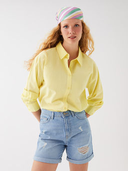 Standart Fit Y?rt?k Detayl? Kad?n Jean ?ort