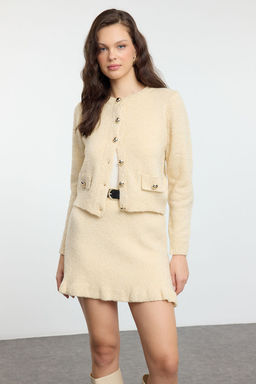 Siyah Buklet Kemerli Etekli Triko Alt-Ust Tak?m TWOAW25AU00019 - Trendyolmilla фото 6