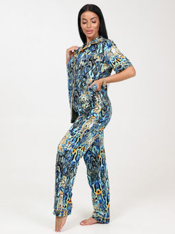 7 ПИЖАМНЫЙ ЖЕНСКИЙ КОСТЮМ (брюки) (Бирюза (змея)) - А-дина фото 4