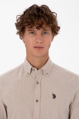 Erkek Bej Uzun Kollu Basic G_mlek Sepette S_rpriz _ndirim - U.s. polo assn фото 2