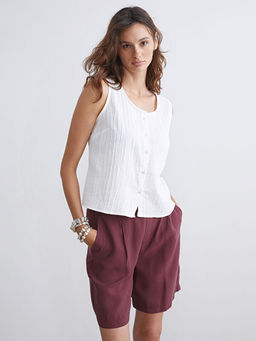 Bisiklet Yaka Dokulu M?slin Bluz