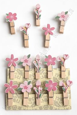 Набор декоративных прищепок "Цветочки" (10 шт) SF-6137