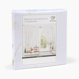 Комплект штор д/кухни с подхватами Щелкунчик 145х180см-2 шт., 100% п/э - Этель фото 6