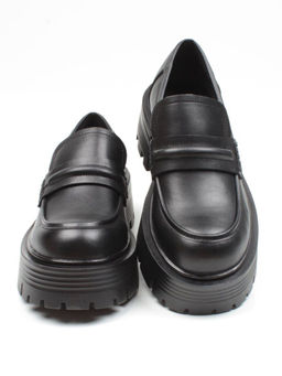 03-C1815-1 BLACK Лоферы женские (натуральная кожа) - Фабричный китай фото 14