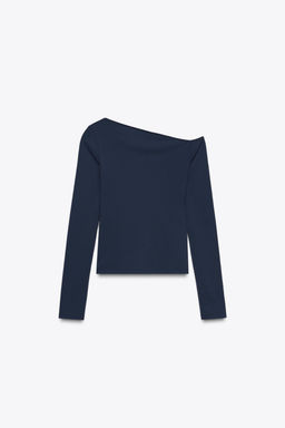 ASYMMETRIC POLYAMIDE T-SHIRT - Zara фото 6