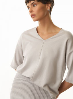 Conso/KJS 230717 - light grey Джемпер женский