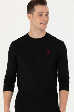 U. S. Polo Assn / Мужской черный базовый свитшот - U.s. polo assn фото 4