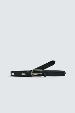 LIMITED EDITION LEATHER STUDDED BELT - Zara фото 2
