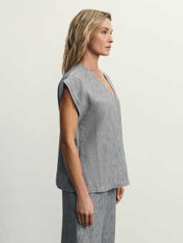 Блузка с коротким рукавом из фактурной ткани / Zarina  фото 4